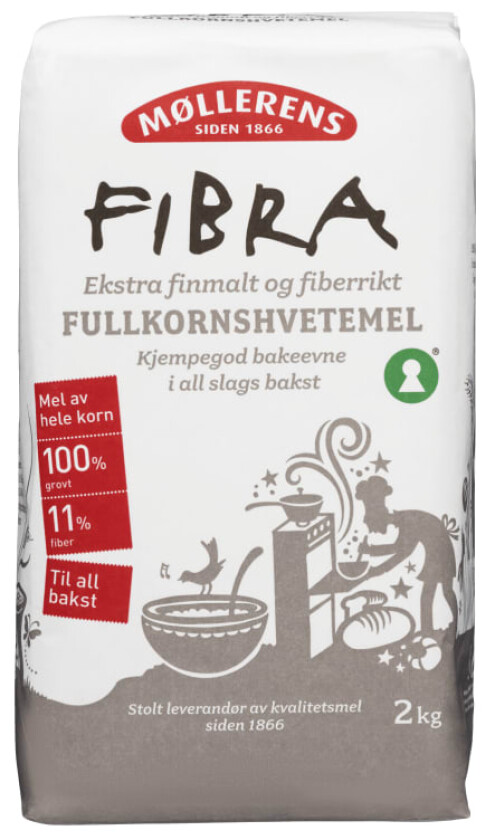 Fullkornshvetemel Fibra 2kg