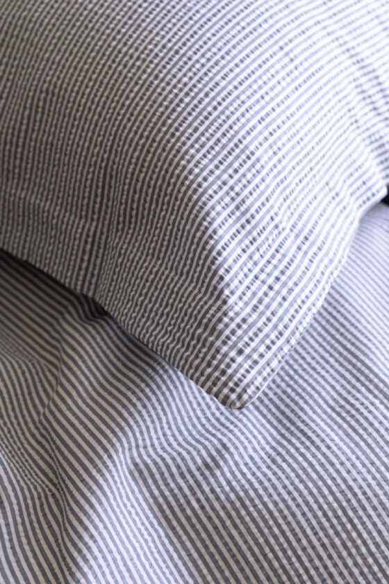Felicia Sengesett Stripe-Blå Krepp 140x220