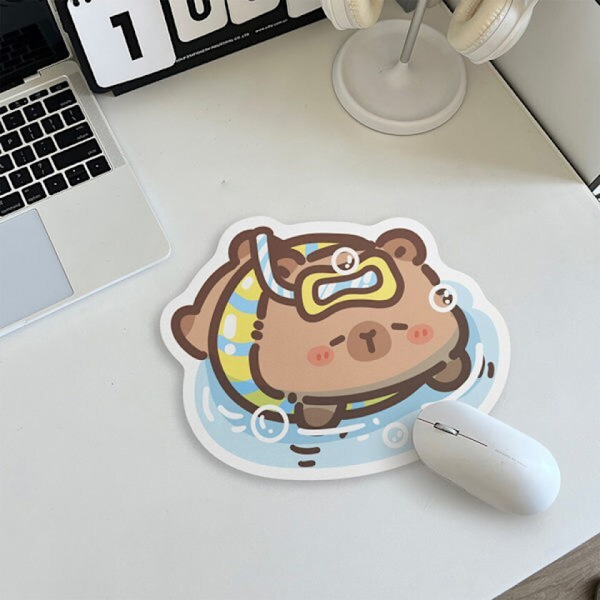 Sklisikker Musematte Capybara Datamaskintastatur Sklisikker Skrivebordsmatte A3