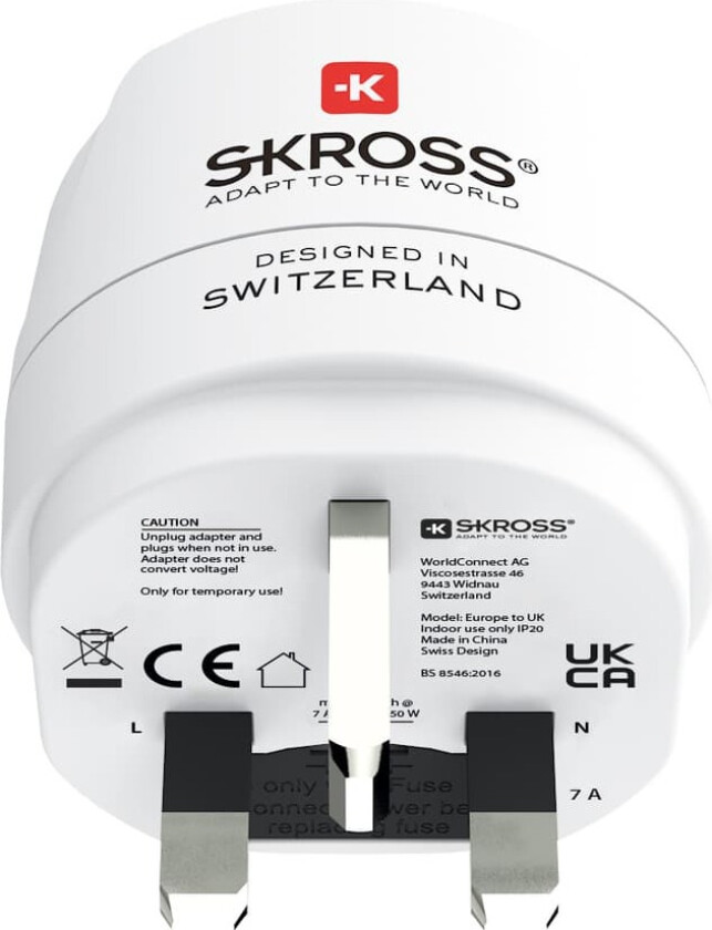 Europa til UK reiseadapter 2012207