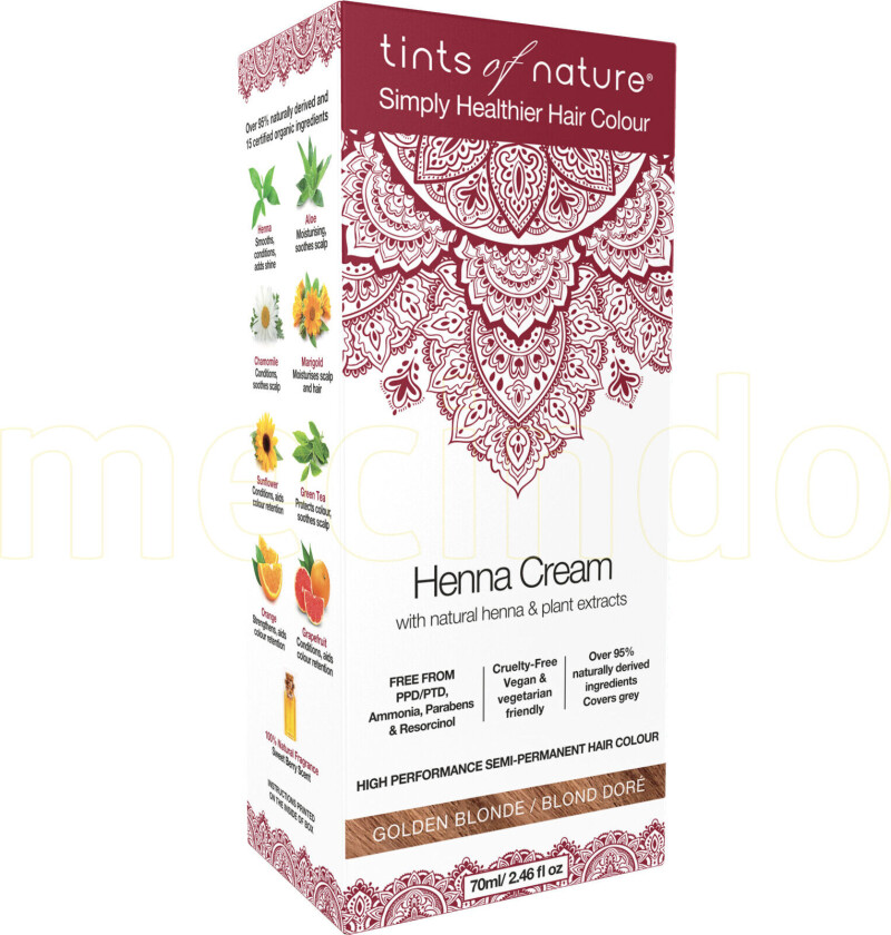 Henna Hårfarge Krem Golden Blonde - 70 ml