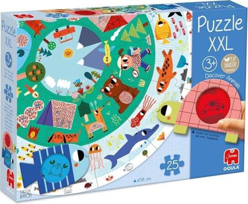 Goula Puzzle XXL Discover Animals - 25 pcs. Gulv