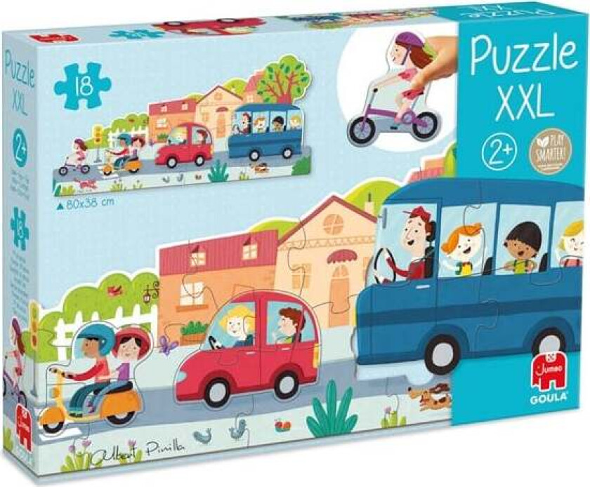 Goula Puzzle XXL Vehicles - 18 pcs. Gulv