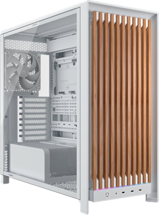 FRAME 5000D WOOD RS - Kabinett - Miditower - Hvit