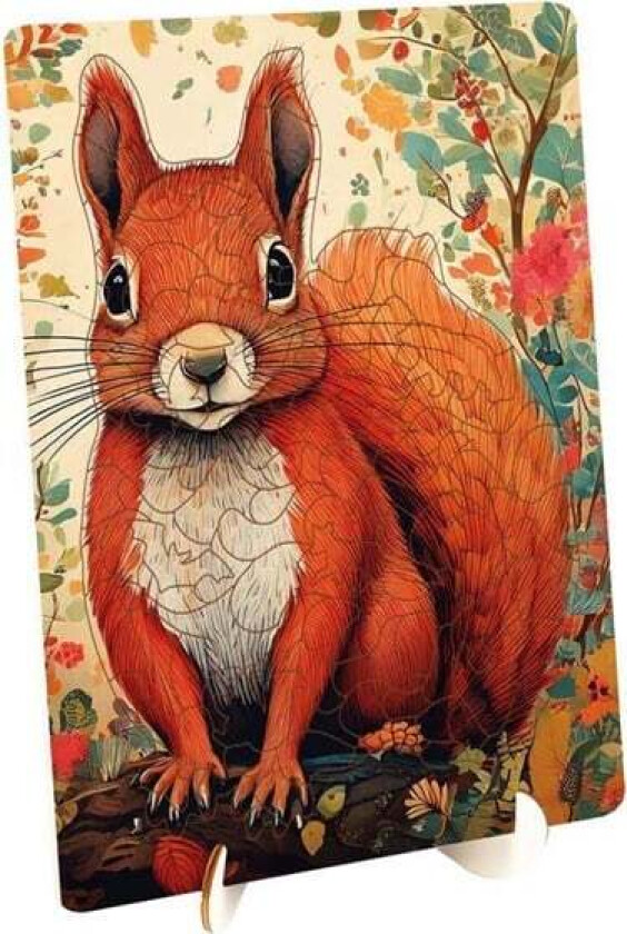 Wooden Puzzle Squirrel - Unique Shapes - 130 pcs. Tre