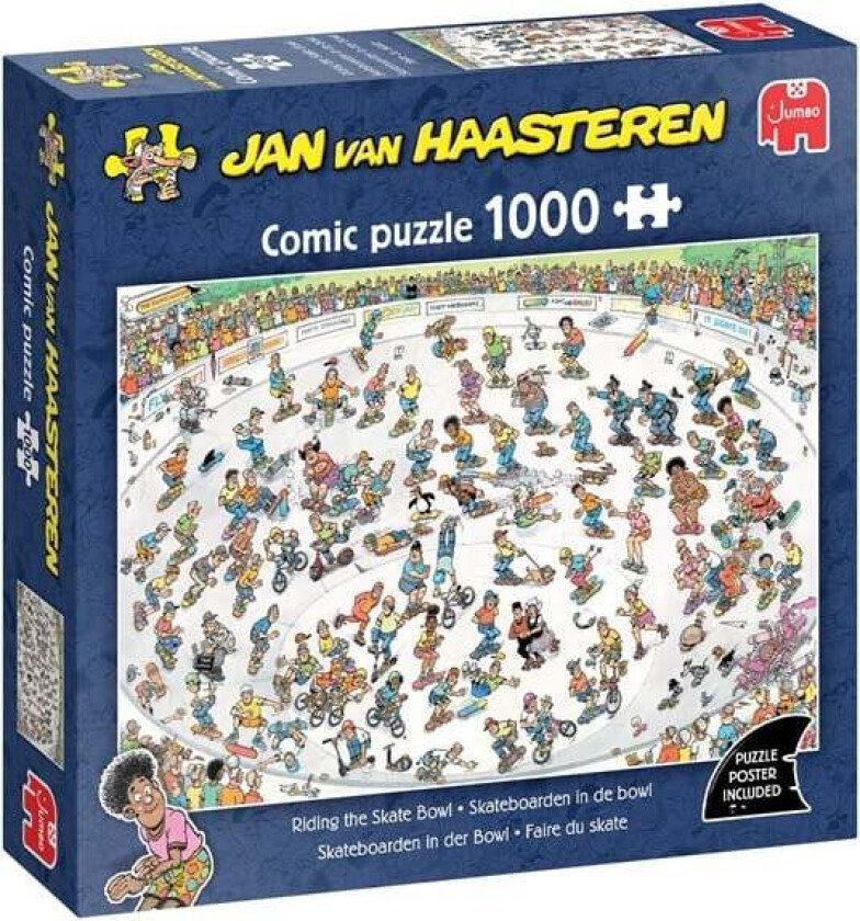 Jan van Haasteren Jigsaw Puzzle - Skateboarding in the Bowl - 1000 pcs. Gulv