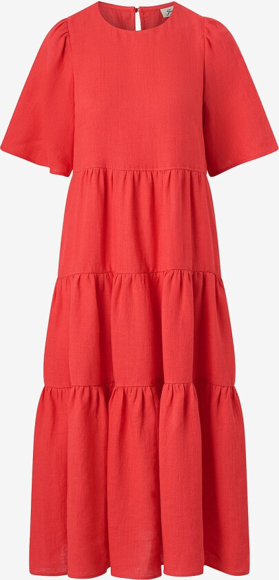 Kjole i lin Judith Dress - Rød