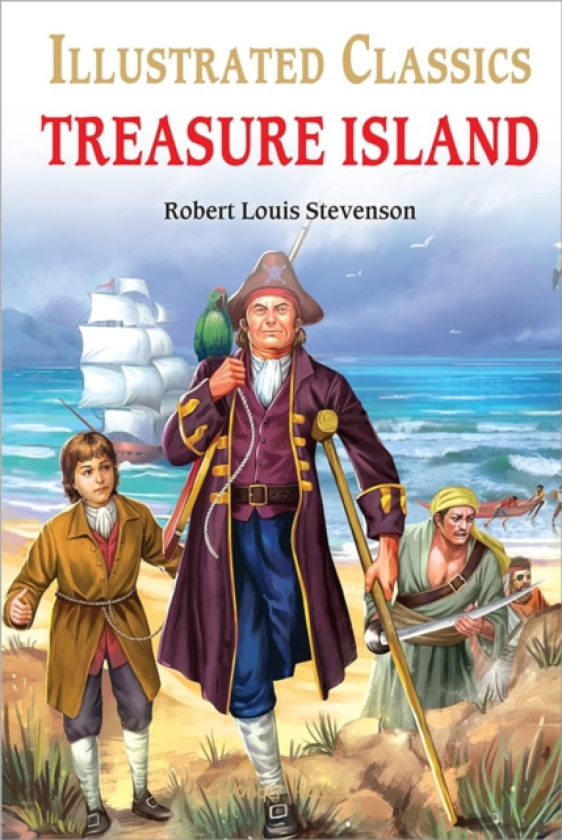 Treasure Island : llustrated Children Classic English Novel With Review Questions