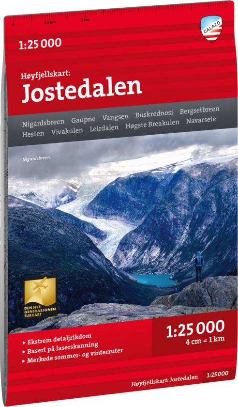 Høyfjellskart Jostedalen