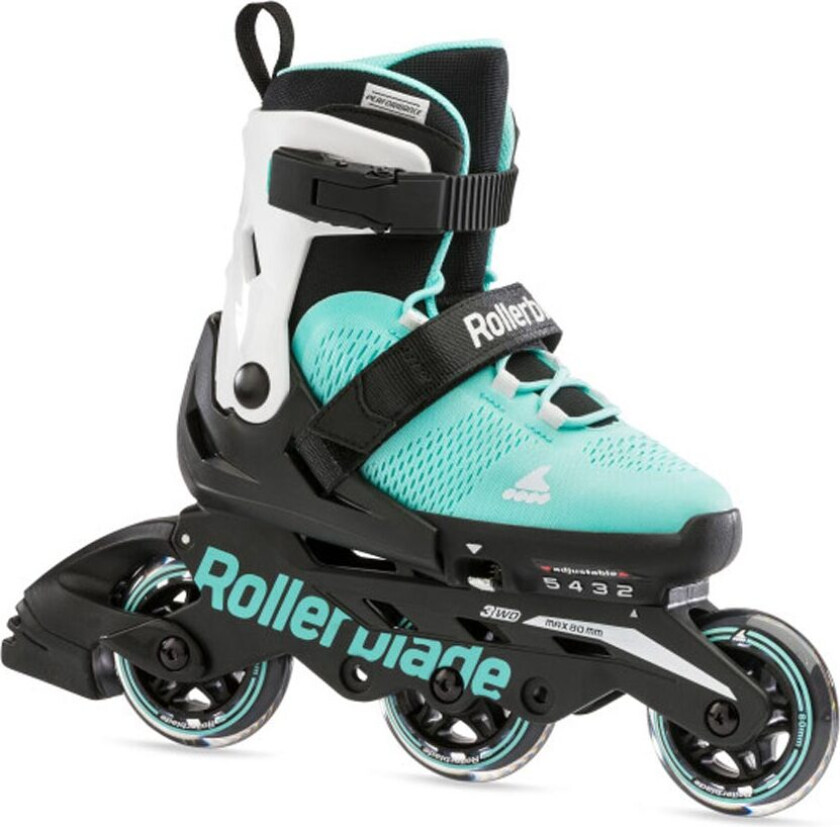 Microblade 3WD - Inline Rulleskøyter Aqua/Hvit