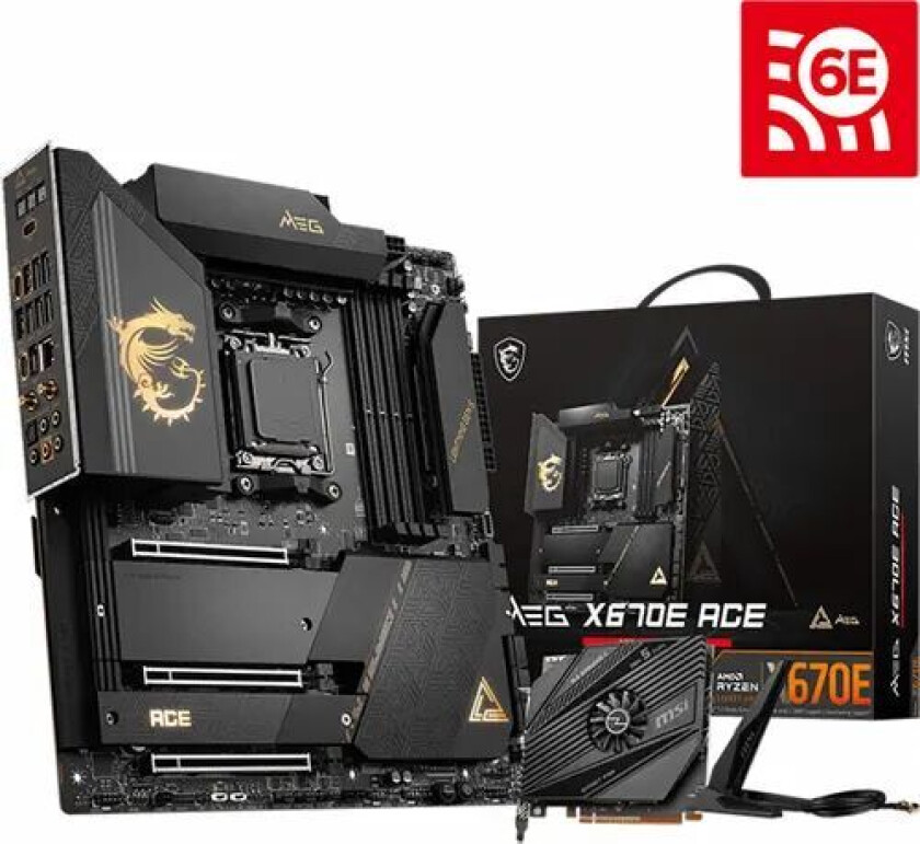 Msi Meg X670e Ace Utvidet Atx (e-atx) Hovedkort