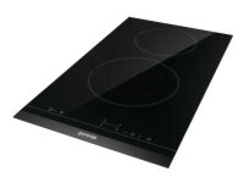 Essential ECT322BCSC - Keramisk komfyrtopp - 2 plater - Nisje - bredde: 28.3 cm - dybde: 49 cm - med fasettert frontkant - svart