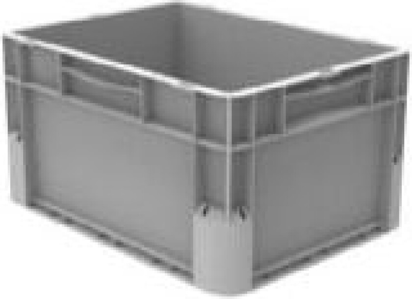 Bilde av Plastkasse 600x400x235mm grå - Polypropylen, EuroClick
