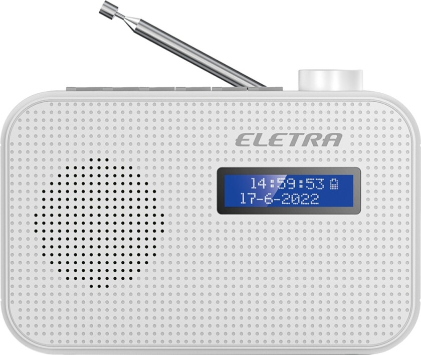 Eletra Tune 2 bærbar DAB+/FM radio, hvit