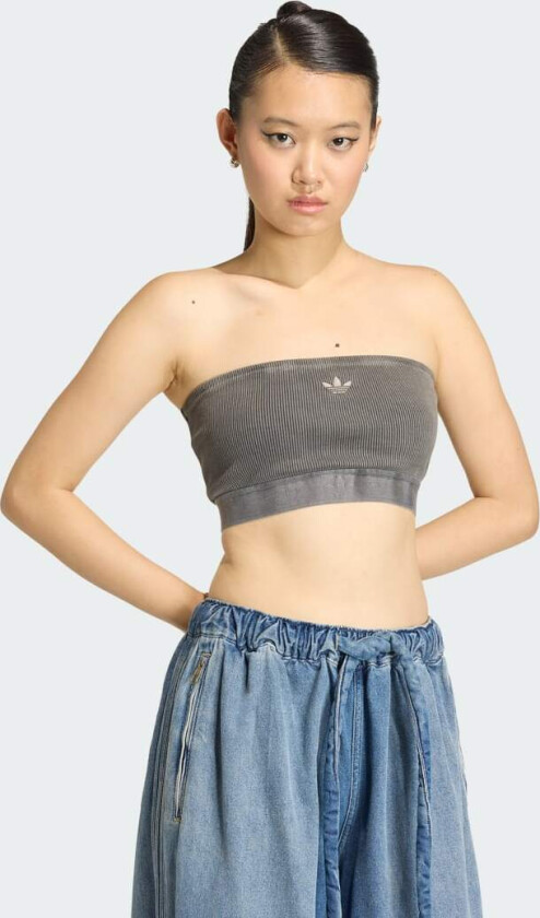 ESSENTIALS RIB BANDEAU WASHED OVERDEL