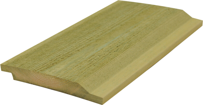 Kledning cu impregnert furu 19x148 mm dobbelfals 28° natur