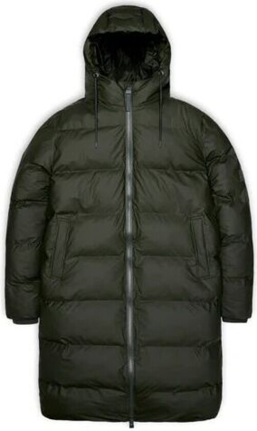 Bilde av Rains Alta Long Puffer Jacket - Green M