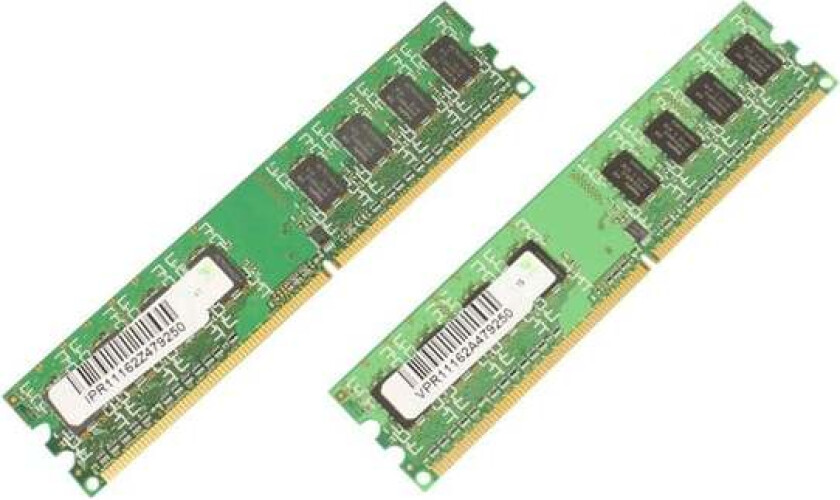 DDR2 - kit - 2 GB: 2 x 1 GB - DIMM 240-pin - 667 MHz / PC2-5300 - unbuffered