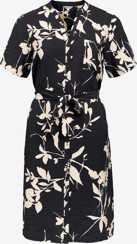 Kjole objJacira S/S Shirt Dress - Svart
