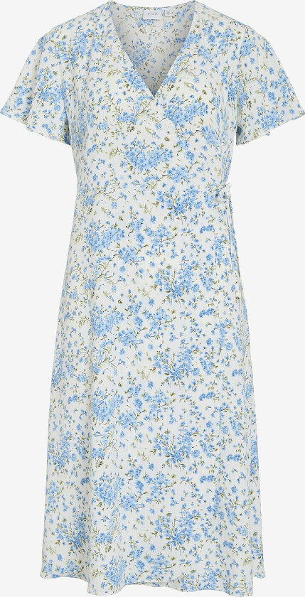 Omslagskjole viLovie S/S Wrap Midi Dress - Hvit