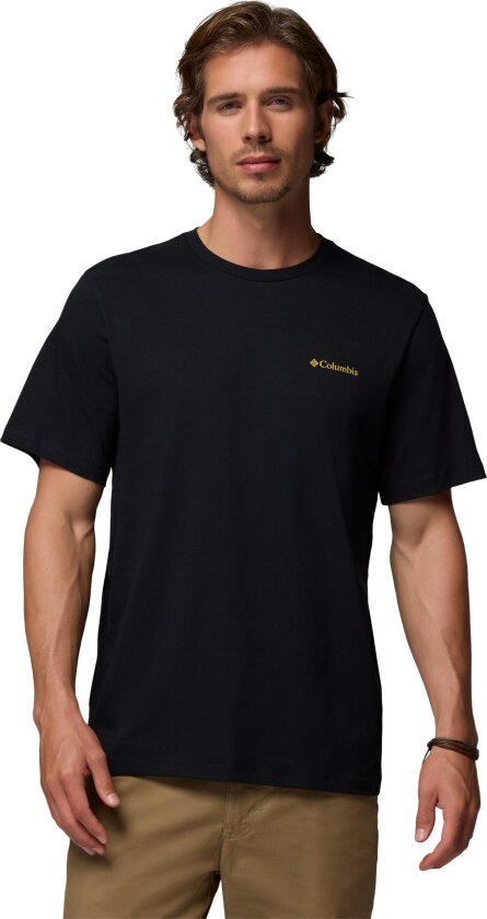Men's CSC Logo Organic Cotton T-Shirt Black, Linework C Badge