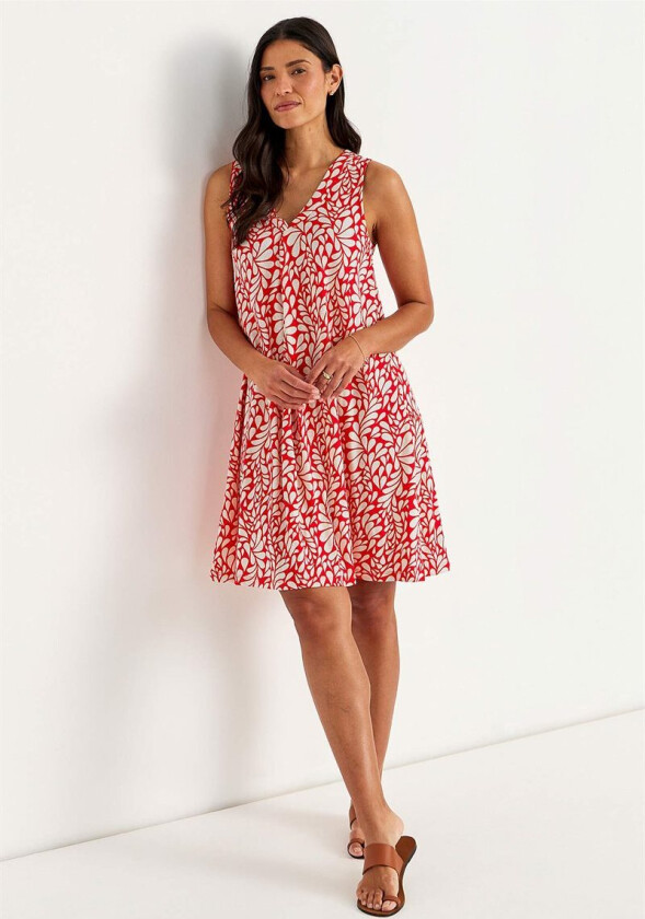 V-halset, ermløs Jersey-kjole