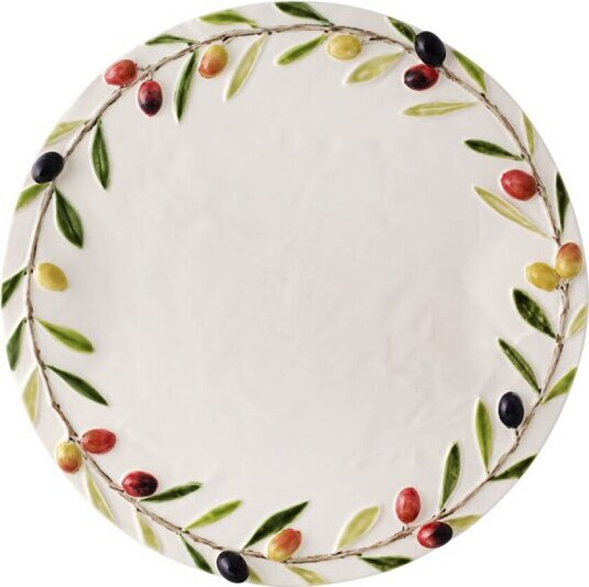 Olival ostefat 31x32 cm oliven hvit