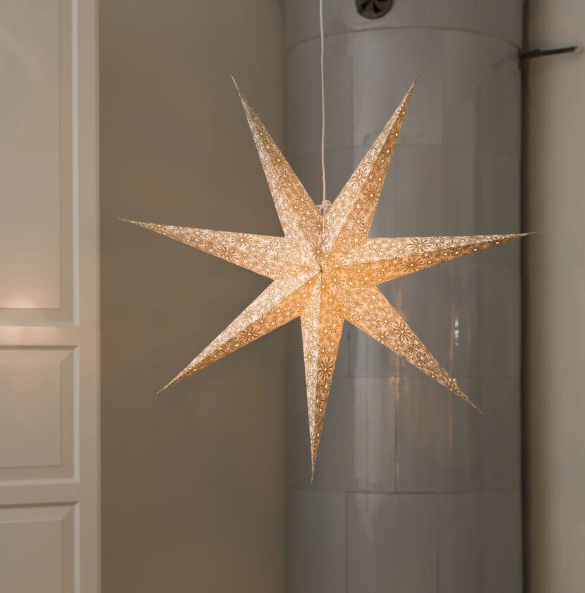 Adventsstjerne i papir 78 cm - Gull