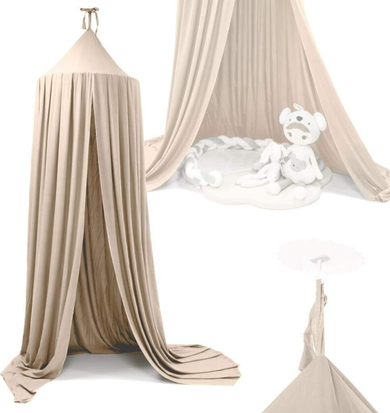 Baldakin gardin tipitelt hengende beige
