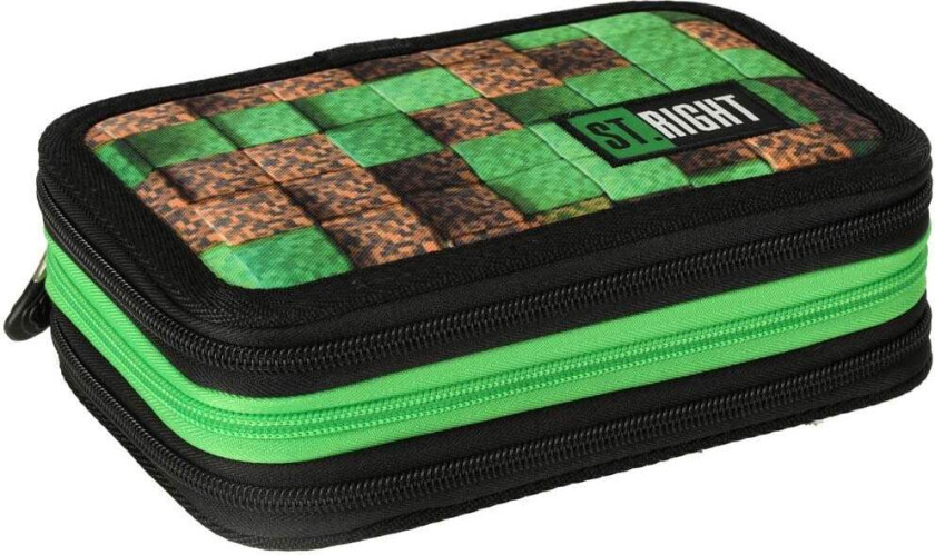 Trippelt pennal med tilbehør Pixel Cubes