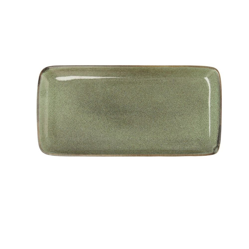 Serveringsfat Bidasoa Ikonic Green Ceramic (28 x 14 cm) (Pakke 4x)
