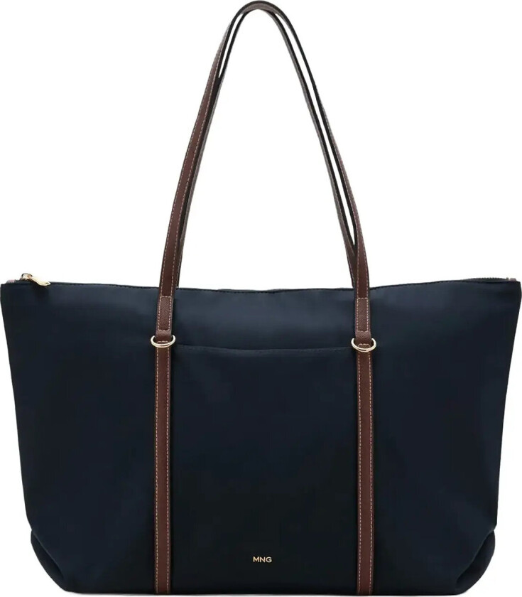 Shopper Bag With Double Handle - Navy - ONE SIZE