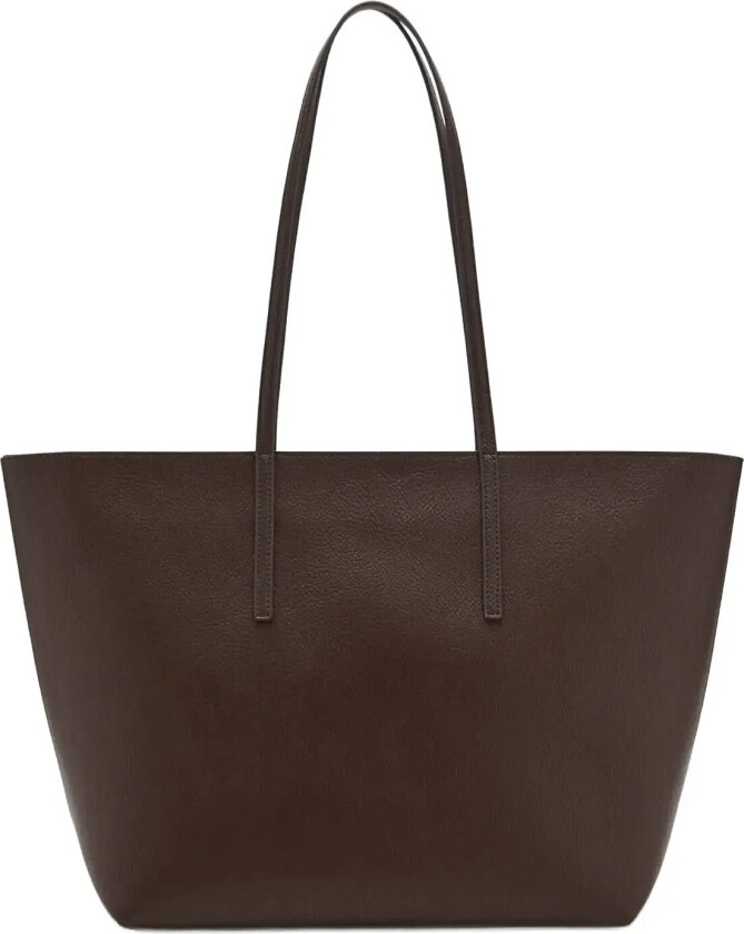 Shopper Bag With Double Handle - Brown - ONE SIZE