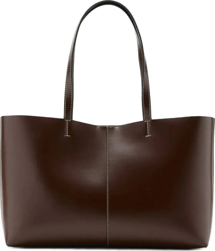Shopper Bag With Double Handle - Brown - ONE SIZE