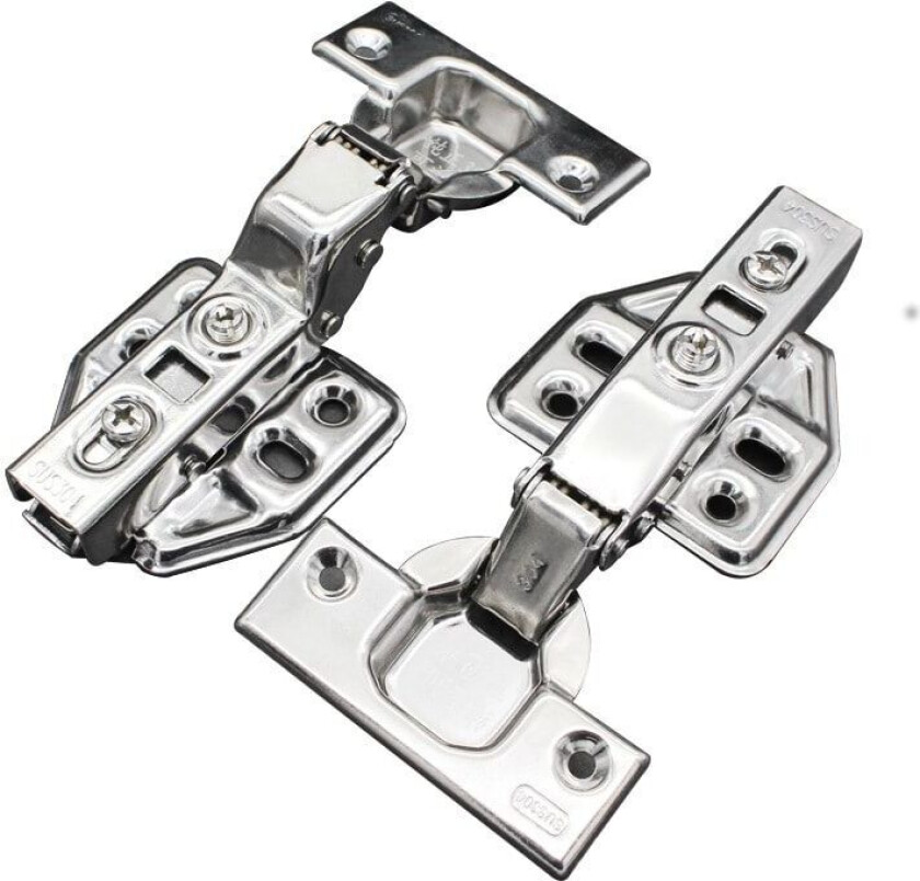 INF Myktlukkende hengsler Innfelte hengsler 2-pak Sølv 208