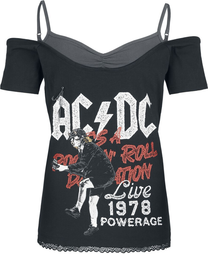 T-skjorte - EMP Signature Collection - S til XXL - Damer - svart-grå