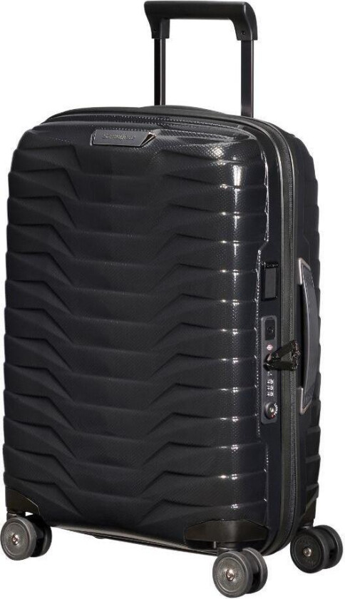 PROXIS Utvidbar kabinkoffert 55 cm med 4 hjul Black