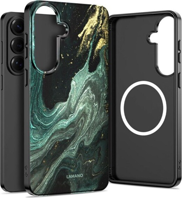 Lamano MagSafe Case for Samsung Galaxy S26 - Black & Green