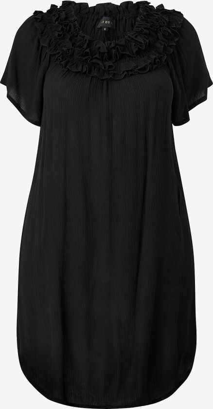 Kjole Double Ruffle Edge - Svart