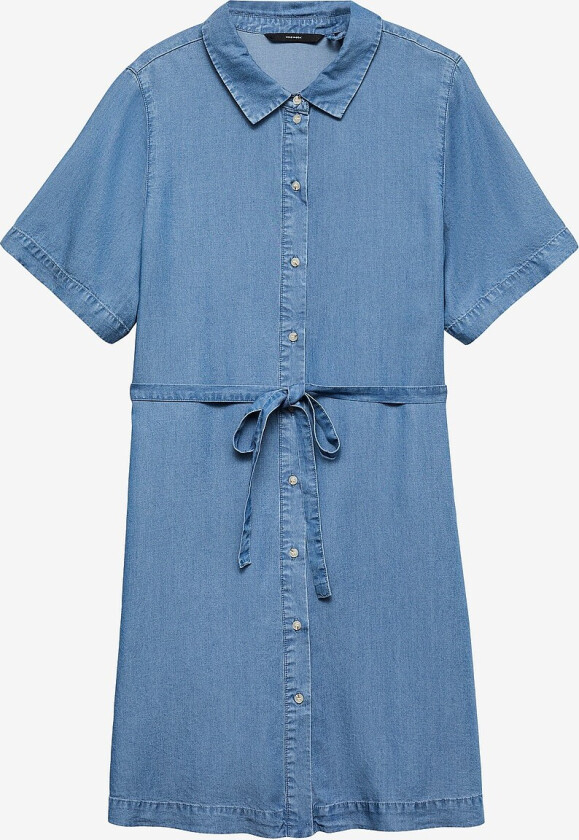 Skjortekjole vmBree SS Short Tencel Shirt - Blå