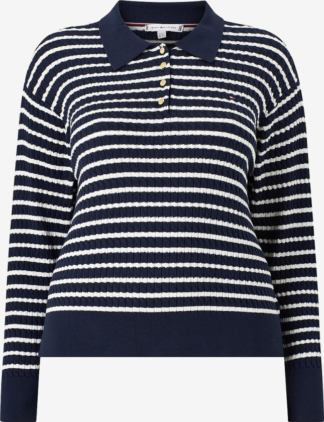 Pullover Crv CO Cable Fine GG Rlx Polo - Flerfarget
