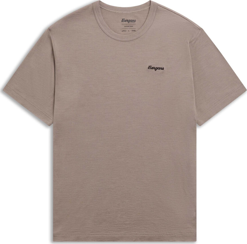 Bergans Men's Logo Merino Tee Rock Taupe