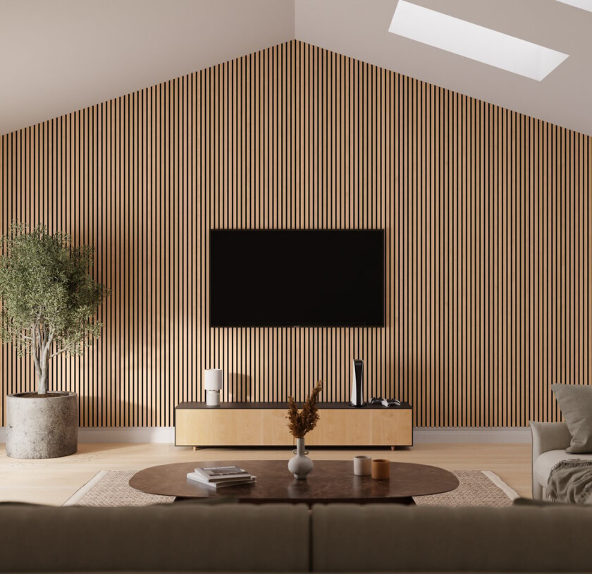 BY VENØ PREMIUM AKUSTIKK SPILEPLATE OLJET EIK 2400X600X19 MM