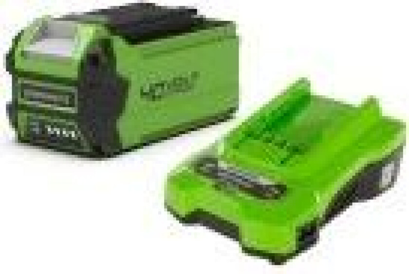 Greenworks GSK40B25 Startsæt batteri og lader - 40V 2.5Ah