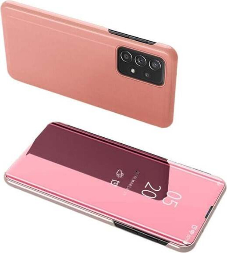 Clear View Case Flip Cover for Samsung Galaxy A73 Pink