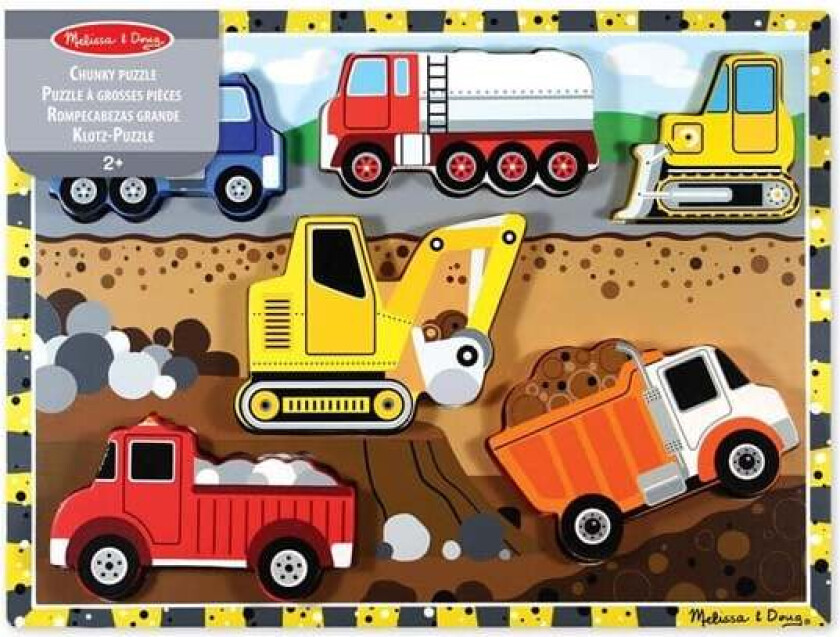 Wooden Chunky Puzzle Construction Tre