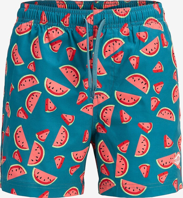 Badeshorts jpstMaui Vibes Novelty - Blå