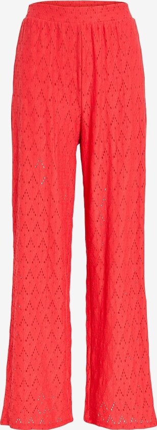 Jerseybukser viAmalina HW Wide Pants - Rød