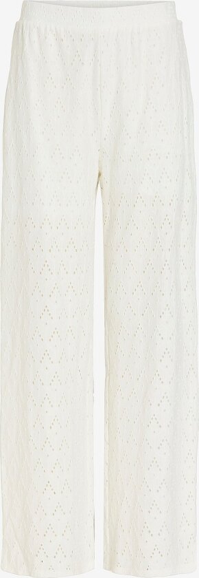 Jerseybukser viAmalina HW Wide Pants - Hvit