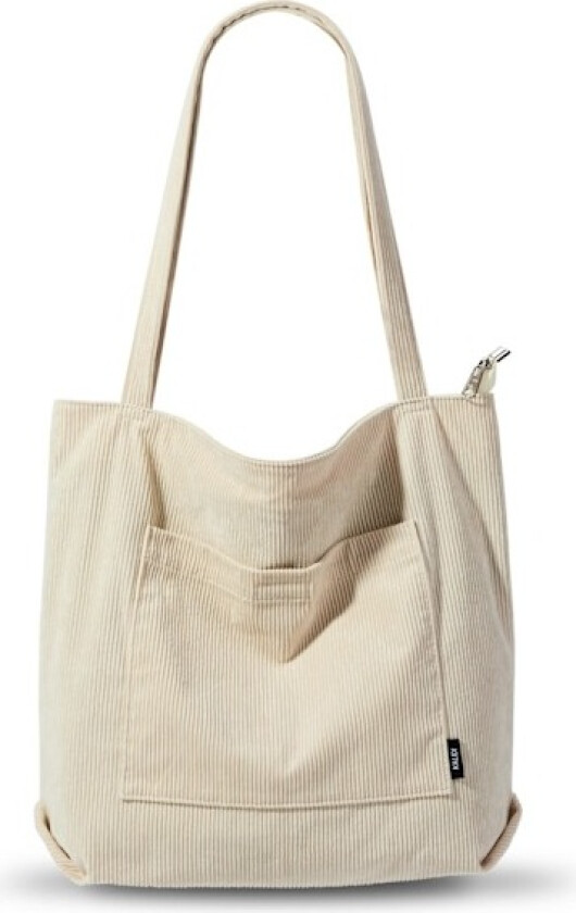 Fløyel Tote Bag med Glidelås Vanntett Cord Tote Bag for Kvinner med Lommer Rom Stor Kapasitet Skulder Vesker Håndvesker